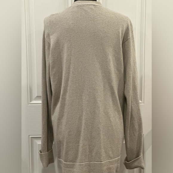 Izod Varsity Cardigan in Oatmeal, XL - Picture 3 of 3